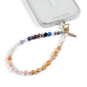 Phone Charm Wrist Strap with Beaded Crystals - Boho Crystal Phone Charm Wrist Strap with Beaded Crystals - Boho Crystal
