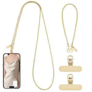 Universal Phone Lanyard Set, Gold Universal Phone Lanyard Set, Gold