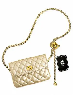 Leather Chain Belt Bag for Women Gold Crossbody Phone Purse Adjustable Fanny Pack Fashion Waist Purse Evening Clutch Detachable Mini Handbag Leather Chain Belt Bag for Women Gold Crossbody Phone Purse Adjustable Fanny Pack Fashion Waist Purse Evening Clutch Detachable Mini Handbag
