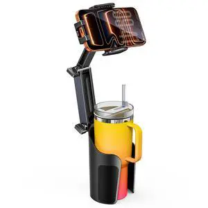 2-in-1 Cup Holder Cell Phone Holder for Your Car Bottle Friendly Cup Cell Phone Holder Mount for Car Height Adjustable Sturdy Fit 4.7-7 inches Phones 2-in-1 Cup Holder Cell Phone Holder for Your Car Bottle Friendly Cup Cell Phone Holder Mount for Car Height Adjustable Sturdy Fit 4.7-7 inches Phones