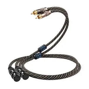 RCA to XLR Cable 1.64FT, 2-Pack Male RCA to Female XLR Adapter Cables with OFC Core, Gold-Plated Connectors, Nylon Braid, HiFi Audio Cable for Amplifiers,Mixers,Microphones(4.92ft/1.5m) RCA to XLR Cable 1.64FT, 2-Pack Male RCA to Female XLR Adapter Cables with OFC Core, Gold-Plated Connectors, Nylon Braid, HiFi Audio Cable for Amplifiers,Mixers,Microphones(4.92ft/1.5m)