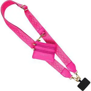 Original Clip and Go Phone Strap Pattern (Classic - Magenta) - Crossbody Phone Strap Chain with Zipper Wallet Pouch Phone Lanyard Zippered Original Clip and Go Phone Strap Pattern (Classic - Magenta) - Crossbody Phone Strap Chain with Zipper Wallet Pouch Phone Lanyard Zippered