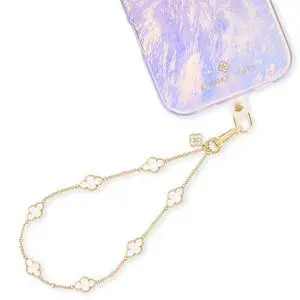 Phone Charm Wrist Strap - Detachable Cell Phone Lanyard - Abbie Mother of Pearl Phone Charm Wrist Strap - Detachable Cell Phone Lanyard - Abbie Mother of Pearl