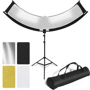 Clamshell Light Reflector Diffuser 70"x24"/180x60cm with Stand Clamshell Light Reflector Diffuser 70"x24"/180x60cm with Stand
