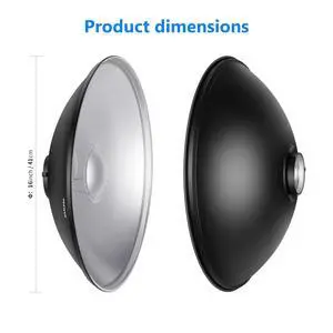 16"/41cm Aluminum Standard Reflector Beauty Dish with White Diffuser Sock for Bowens Mount Studio Strobe Flash Light, NEEWER Vision 4 ML300 S101-300W S101-400W etc 16"/41cm Aluminum Standard Reflector Beauty Dish with White Diffuser Sock for Bowens Mount Studio Strobe Flash Light, NEEWER Vision 4 ML300 S101-300W S101-400W etc