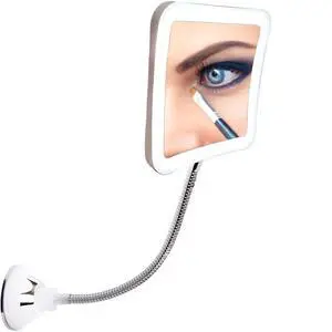 Makeup Mirror with LED Lights and 7X Magnification, Portable Cordless Design Suction Cup Mirror for Home and Travel with Flexible Gooseneck to Adjust to Any Position Easily Makeup Mirror with LED Lights and 7X Magnification, Portable Cordless Design Suction Cup Mirror for Home and Travel with Flexible Gooseneck to Adjust to Any Position Easily