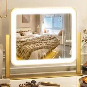 12"x 14" Vanity Mirror with Light, Makeup Mirror with Light for Desk 12"x 14" Vanity Mirror with Light, Makeup Mirror with Light for Desk