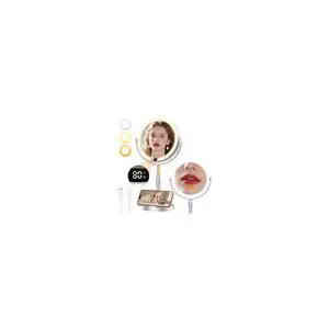 ABS 8" Lighted Makeup Mirror with Lights and 20X Magnification ABS 8" Lighted Makeup Mirror with Lights and 20X Magnification