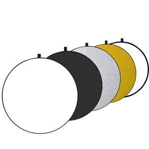24'' (60cm) 5 in 1 Photo Collapsible Photography Reflector with Bag - Portable Camera Panel for Studio Video,Outdoor Lighting, Indoor Shooting, Portraint -Translucent, White, Silver, Gold, Black 24'' (60cm) 5 in 1 Photo Collapsible Photography Reflector with Bag - Portable Camera Panel for Studio Video,Outdoor Lighting, Indoor Shooting, Portraint -Translucent, White, Silver, Gold, Black