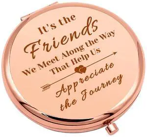 Friends Gifts for Girls Rose Gold Compact Mirror for Best Friends Sister Bestie Friendship Gifts for Women Graduation Present for Her Folding Makeup Mirror Christmas Birthday Present Friends Gifts for Girls Rose Gold Compact Mirror for Best Friends Sister Bestie Friendship Gifts for Women Graduation Present for Her Folding Makeup Mirror Christmas Birthday Present