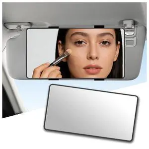 HD Large Car Mirror Vanity with Straps,Multifunctional CCar Makeup Mirror for Cars Sun Visor,Essential Interior Car Accessories CCar Visor Mirrors for Cars,SUVs,Trucks (Black) HD Large Car Mirror Vanity with Straps,Multifunctional CCar Makeup Mirror for Cars Sun Visor,Essential Interior Car Accessories CCar Visor Mirrors for Cars,SUVs,Trucks (Black)