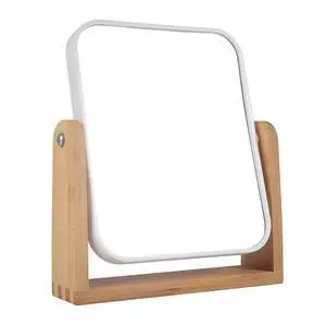 Makeup Mirror with Natural Bamboo Stand, 1X/3X Magnification Double Sided 360 Degree Swivel Magnifying Mirror,Vanity Table,Office Desk,Room Decor, Beauty Gifts(Square) Makeup Mirror with Natural Bamboo Stand, 1X/3X Magnification Double Sided 360 Degree Swivel Magnifying Mirror,Vanity Table,Office Desk,Room Decor, Beauty Gifts(Square)