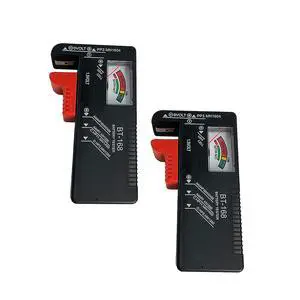 Battery Tester Checker, Universal Small Battery Tester for AAA AA C D 9V 1.5V, Button Cell Batteries Checker - Small Volt Checker for All Batteries - 2 Pack Battery Tester Checker, Universal Small Battery Tester for AAA AA C D 9V 1.5V, Button Cell Batteries Checker - Small Volt Checker for All Batteries - 2 Pack