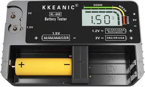 Battery Tester for AA AAA C D 9V & Household Batteries Battery Checker Battery Tester for AA AAA C D 9V & Household Batteries Battery Checker