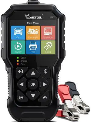 Car Battery Tester 12V 6V BT300, 5-3000 CCA Load Tester Starter Alternator Tester Automotive Charging Cranking System Tester for Motorcycle Car Truck SUV ATV Boat Car Battery Tester 12V 6V BT300, 5-3000 CCA Load Tester Starter Alternator Tester Automotive Charging Cranking System Tester for Motorcycle Car Truck SUV ATV Boat