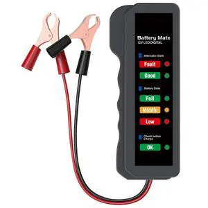 12V Car Battery Tester and Alternator Tester, Automotive Load Tester Indicator, 12 Volt Auto Check for Automobile 12V Car Battery Tester and Alternator Tester, Automotive Load Tester Indicator, 12 Volt Auto Check for Automobile