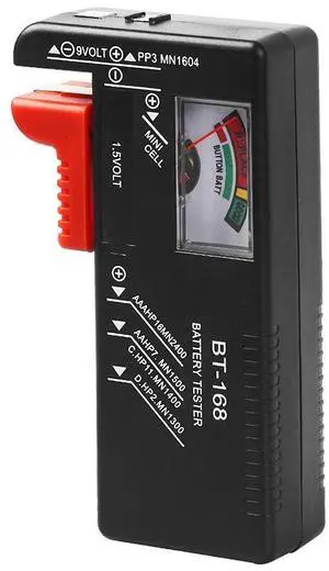1Pcs Battery Tester Checker, Universal Battery Checker Model BT-168for AA AAA C D 9V 1.5V Button Cell Batteries Smal Electrical Equipment (Requires No Battery for Operating) 1Pcs Battery Tester Checker, Universal Battery Checker Model BT-168for AA AAA C D 9V 1.5V Button Cell Batteries Smal Electrical Equipment (Requires No Battery for Operating)