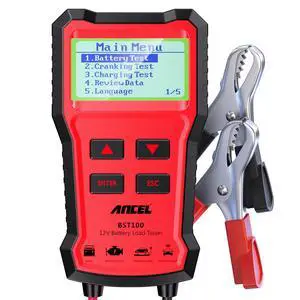 BST100 12V Car Battery Tester, 100-2000 CCA Automotive Battery Analyzer with Cranking and Charging System Test for Cars, Motorcycles, SUVs, Boats BST100 12V Car Battery Tester, 100-2000 CCA Automotive Battery Analyzer with Cranking and Charging System Test for Cars, Motorcycles, SUVs, Boats