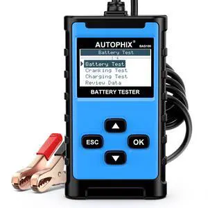 BAS100 12V/24V Car Battery Tester, 100-2000 CCA Load Tester BAS100 12V/24V Car Battery Tester, 100-2000 CCA Load Tester