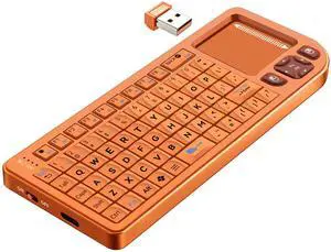 Mini Bluetooth Keyboard with Touchpad Sturdy Aluminum Frame, Rechargeable & Portable Seamless Connectivity for iPad, Mac, PC The Perfect Companion for Smart Home, IT Tech & Field Service-Orange Mini Bluetooth Keyboard with Touchpad Sturdy Aluminum Frame, Rechargeable & Portable Seamless Connectivity for iPad, Mac, PC The Perfect Companion for Smart Home, IT Tech & Field Service-Orange
