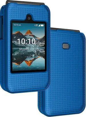 Grid Series for Consumer Cellular Iris Easy Flip Phone (2024) Case - Blue Grid Series for Consumer Cellular Iris Easy Flip Phone (2024) Case - Blue