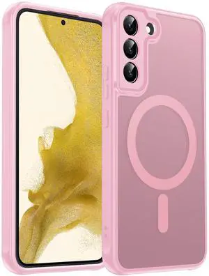 for Samsung Galaxy S22-Plus Case: Magsafe Slim Sleek Translucent, Pink for Samsung Galaxy S22-Plus Case: Magsafe Slim Sleek Translucent, Pink