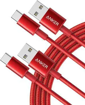 USB A to USB C Cable, USB to USB C Cable (2-Pack, 6 ft, Red) USB A to USB C Cable, USB to USB C Cable (2-Pack, 6 ft, Red)