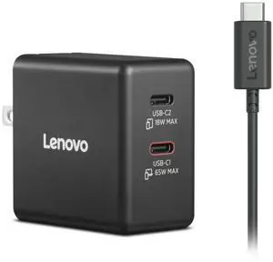 Dual USB-C 65W GaN Charger, 2 USB-C Ports, for Laptops/Tablets & Phones & More, Compact Size, Foldable Plug, Includes 1.5m USB C Cable, Model/Type: CC65, Black Dual USB-C 65W GaN Charger, 2 USB-C Ports, for Laptops/Tablets & Phones & More, Compact Size, Foldable Plug, Includes 1.5m USB C Cable, Model/Type: CC65, Black
