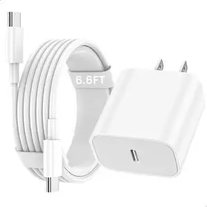 iPad Charger Fast Charging, 20W USB C Fast Charger, 6.6FT USB C to C Cable iPad Charger Fast Charging, 20W USB C Fast Charger, 6.6FT USB C to C Cable