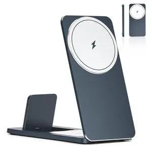 3-in-1 Wireless Charging Station, Foldable Magnetic Charger Stand Compatible with iPhone, Apple Watch, Apple Earphone, 15W Fast Charging, Portable Travel Dock 3-in-1 Wireless Charging Station, Foldable Magnetic Charger Stand Compatible with iPhone, Apple Watch, Apple Earphone, 15W Fast Charging, Portable Travel Dock