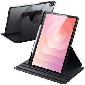 Rotating Case Cover for Galaxy Tab S10+/S9 FE+/S9+ 12.4", Black Rotating Case Cover for Galaxy Tab S10+/S9 FE+/S9+ 12.4", Black