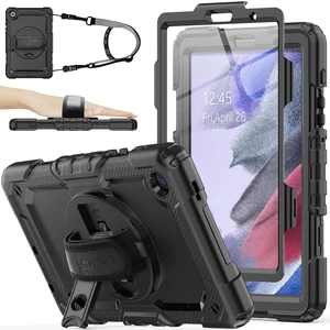 Case for Samsung Galaxy Tab A7 Lite 8.7'' 2021, Black | Drop-Proof Protect & Heavy Duty Cover, Screen Protector, Pencil Holder, 360 Rotating Hand Strap & Kickstand, Case for SM-T220 Case for Samsung Galaxy Tab A7 Lite 8.7'' 2021, Black | Drop-Proof Protect & Heavy Duty Cover, Screen Protector, Pencil Holder, 360 Rotating Hand Strap & Kickstand, Case for SM-T220