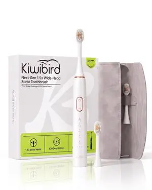 K5 Sonic Electric Toothbrush, 1.5X Wider Brush Head for 50% Faster Cleaning, High-Efficiency Power Plaque Removal, 180-Day Battery, 5 Modes & 3 Intensities (White) K5 Sonic Electric Toothbrush, 1.5X Wider Brush Head for 50% Faster Cleaning, High-Efficiency Power Plaque Removal, 180-Day Battery, 5 Modes & 3 Intensities (White)