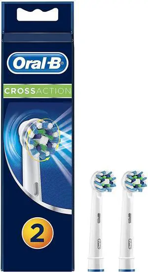 Cross Action Electric Toothbrush Replacement Brush Heads Refill, 2 Count Cross Action Electric Toothbrush Replacement Brush Heads Refill, 2 Count