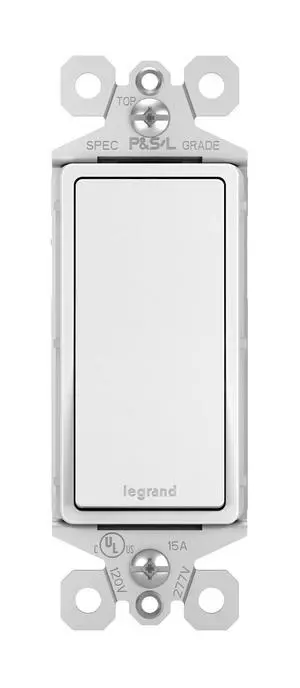 Legrand radiant TM870STMWCC10 15 Amp Garbage Disposal Rocker Wall Switch, Single Pole Momentary Contact Decorator Light Switches, White (1 Count) Legrand radiant TM870STMWCC10 15 Amp Garbage Disposal Rocker Wall Switch, Single Pole Momentary Contact Decorator Light Switches, White (1 Count)