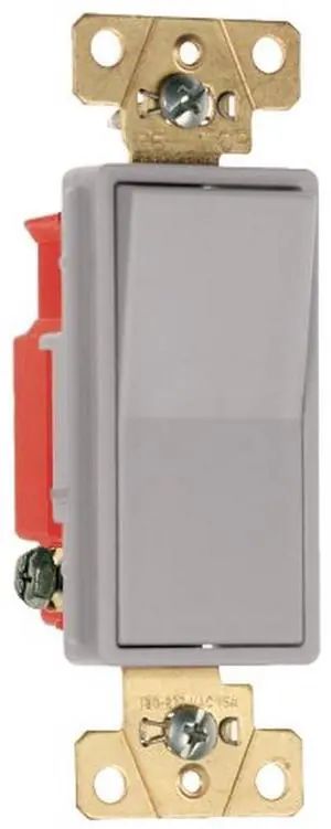 Legrand-Pass & Seymour 2621GRYCC8 Decorator Switch Single Pole 20-Amp 120-volt/277-volt Grounded Legrand-Pass & Seymour 2621GRYCC8 Decorator Switch Single Pole 20-Amp 120-volt/277-volt Grounded