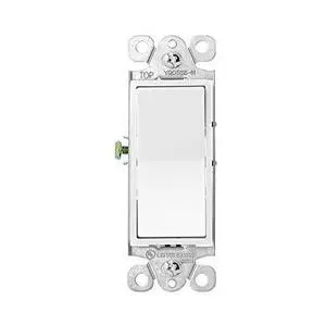 15A Momentary Contact Decorator Switch for Garbage Disposals & Garage Doors, Single Pole, 120277VAC, UL Listed, White (YQDS115-M) 15A Momentary Contact Decorator Switch for Garbage Disposals & Garage Doors, Single Pole, 120277VAC, UL Listed, White (YQDS115-M)