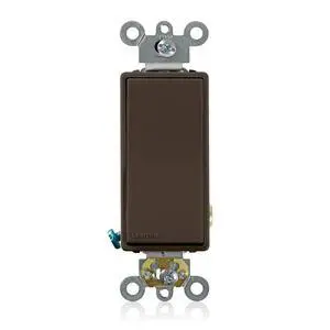20-Amp 120/277-Volt Decora Plus Rocker Single-Pole AC Quiet Switch, 5621-2, Brown 20-Amp 120/277-Volt Decora Plus Rocker Single-Pole AC Quiet Switch, 5621-2, Brown