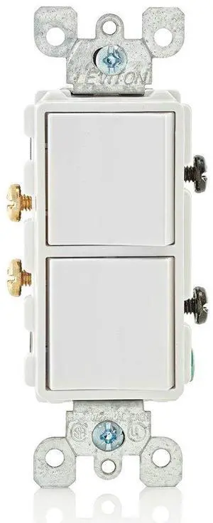 15 Amp, 120/277 Volt, Decora Single-Pole, AC Combination Switch, Commercial Grade, Grounding, 5634-W, White 15 Amp, 120/277 Volt, Decora Single-Pole, AC Combination Switch, Commercial Grade, Grounding, 5634-W, White