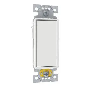 Square D by X-Series Momentary Rocker Light Switch, Single Pole Light Switch, Modular Design for Easy Color Upgrades, 1 Gang, 15A, 120/277V, UL Listed, Matte White (SQR14106WH) Square D by X-Series Momentary Rocker Light Switch, Single Pole Light Switch, Modular Design for Easy Color Upgrades, 1 Gang, 15A, 120/277V, UL Listed, Matte White (SQR14106WH)