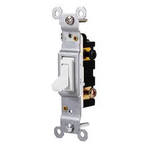 in-Wall Light Switch, Single Pole, White Toggle, 1 Pack in-Wall Light Switch, Single Pole, White Toggle, 1 Pack