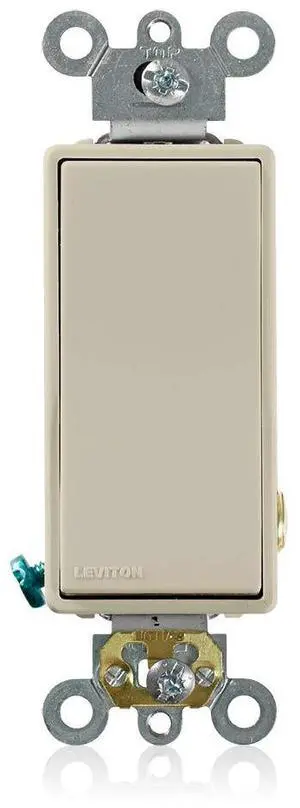 20 Amp, 120/277 Volt Decora Plus Rocker Single-Pole AC Quiet Switch, 5621-2I, Ivory 20 Amp, 120/277 Volt Decora Plus Rocker Single-Pole AC Quiet Switch, 5621-2I, Ivory