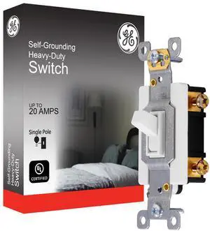 in-Wall Light Switch, Single Pole, White Toggle, 1 Pack in-Wall Light Switch, Single Pole, White Toggle, 1 Pack