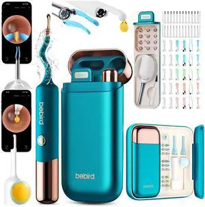 Ear Cleaner with Camera - 2K HD Wireless Otoscope with Light - 5G WiFi Real-Time Video - Visual Tweezers & Ear Care Dropper - Flexible Ear Wax Removal Tool Kit for Family - FSA HSA Eligible Ear Cleaner with Camera - 2K HD Wireless Otoscope with Light - 5G WiFi Real-Time Video - Visual Tweezers & Ear Care Dropper - Flexible Ear Wax Removal Tool Kit for Family - FSA HSA Eligible