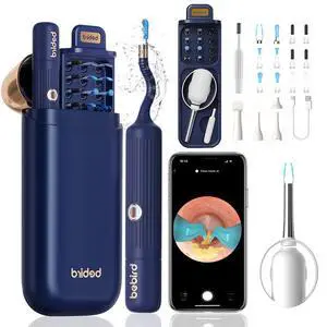 Ear Wax Removal Tool Camera, Flexible Ear Cleaner with Camera Otoscope Light, Painless Visual Ear Picker Tweezers Earwax Remover, Portable Safe Ear Cleaning Kit for Adults & Kids Ear Wax Removal Tool Camera, Flexible Ear Cleaner with Camera Otoscope Light, Painless Visual Ear Picker Tweezers Earwax Remover, Portable Safe Ear Cleaning Kit for Adults & Kids