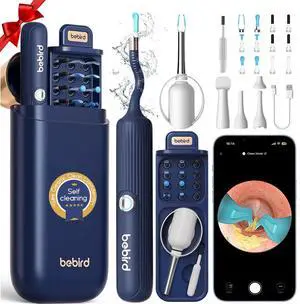 Earsight Plus E33R Ear Wax Removal Tool with Camera, FSA HSA Eligible, Flexible HD Otoscope Ear Cleaner, Visual Ear Pick with Removable Tweezers and Silicone Tips for Adults and Kids by Bebird Earsight Plus E33R Ear Wax Removal Tool with Camera, FSA HSA Eligible, Flexible HD Otoscope Ear Cleaner, Visual Ear Pick with Removable Tweezers and Silicone Tips for Adults and Kids by Bebird