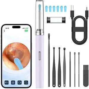 Ear Wax Removal,Ear Cleaner with Camera 1080p HD Earwax Removal Tool with 6 Ear Spoon Ear Camera for iPhone & Android (Purple) Ear Wax Removal,Ear Cleaner with Camera 1080p HD Earwax Removal Tool with 6 Ear Spoon Ear Camera for iPhone & Android (Purple)