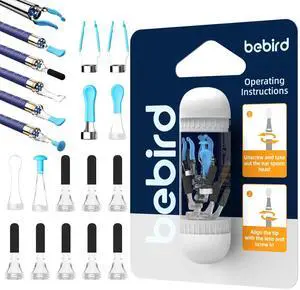Original Ear Camera Replacement Tips, 14pcs Waterproof Silicone Ear Spoon Accessories Compatible with Bebird Earsight Plus R37R, D39R, B31R & R1 Ultra Original Ear Camera Replacement Tips, 14pcs Waterproof Silicone Ear Spoon Accessories Compatible with Bebird Earsight Plus R37R, D39R, B31R & R1 Ultra