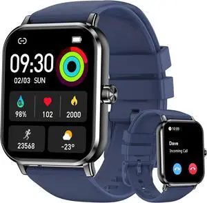 Smart Watch for Men Women, 1.83" HD Touchscreen Fitness Tracker with Bluetooth Calling, 130+ Sports Modes, Heart Rate Sleep Step Monitor, IP68 Waterproof, Compatible with iOS & Android Smart Watch for Men Women, 1.83" HD Touchscreen Fitness Tracker with Bluetooth Calling, 130+ Sports Modes, Heart Rate Sleep Step Monitor, IP68 Waterproof, Compatible with iOS & Android
