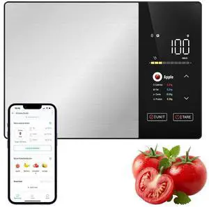 Smart Food Scale with Nutritional Calculator, Free App for 999+ Foods, Supports Offline Functionality, Calorie Scale, Nutrition Scale with 50 Food Preload, Black Smart Food Scale with Nutritional Calculator, Free App for 999+ Foods, Supports Offline Functionality, Calorie Scale, Nutrition Scale with 50 Food Preload, Black